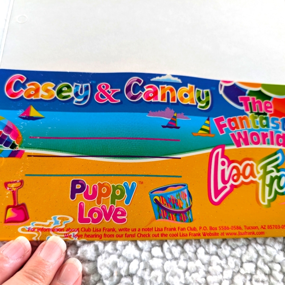 Vintage 90’s Lisa Frank Casey Candy Puppy Love Ice Cream Sundae Beach Fo… - Picture 5 of 5